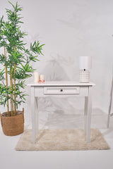 Consolle con 1 Cassetto in Legno 80x37x75 cm colore Bianco