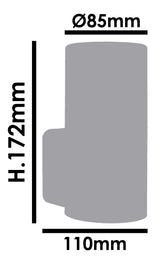 Applique da parete c/portalampada colore Grigio Antracite