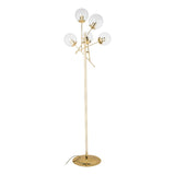 Lampada da terra in metallo colore oro