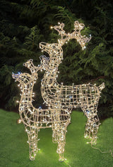 Renna 3D con stringa luminosa H.120cm