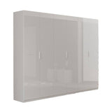 Armadio 6 ante battente bianco lucido 275x55x240h