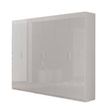 Armadio 6 ante battente bianco lucido 275x55x240h