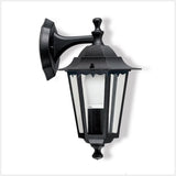 Applique Lanterna esagonale con braccio Serie Classic Big 1xE27/Max75W Disponibile sia in Versione Giù che Su Colore Nero
