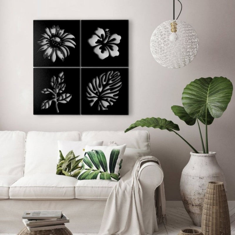 Cornice decorativa natura nero 40x40 cm