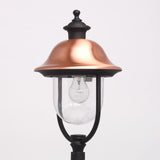 Lampioncino/Paletto da giardino con lampada copertura colore rame h.130cm.