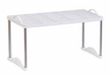 Scaffale Mensola 55x22,5x35,5 cm in Metallo e Plastica Silver/Bianco