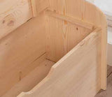 Cassapanche Baule in legno Tirolese 100x41x67, da interno o giardino salvaspazio