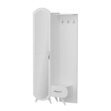 Ingresso bianco anta a specchio e cassetto