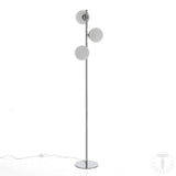 Lampada da terra in acciaio cromato