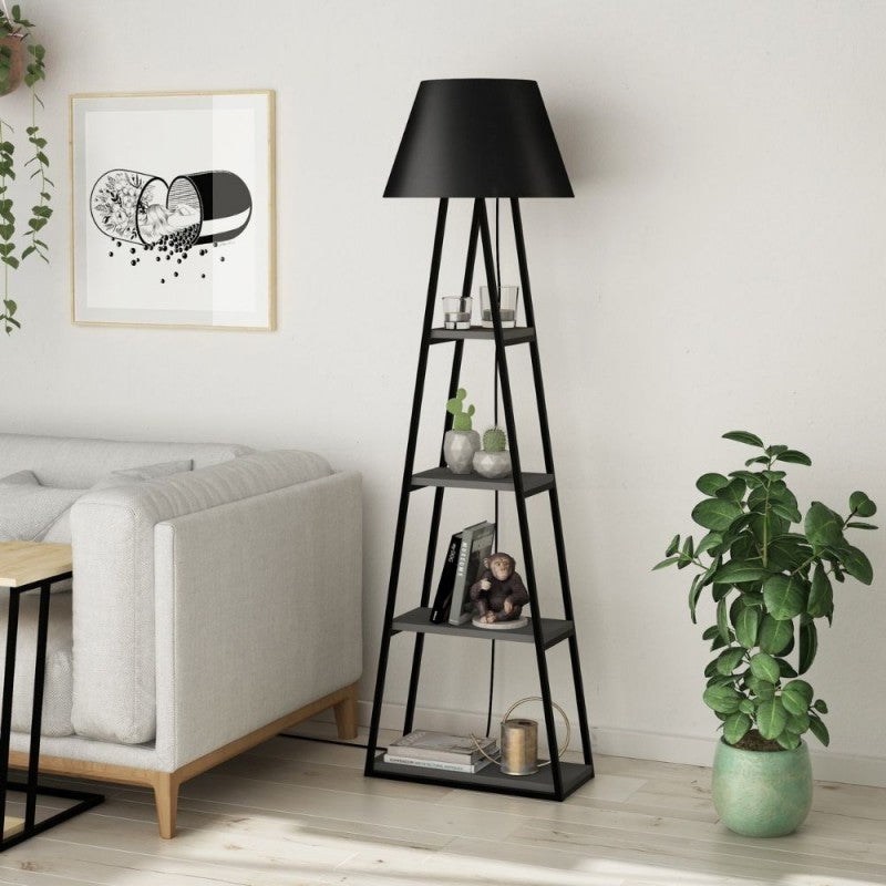 Lampada da terra struttura e paralume 50x165