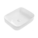 Lavabo da appoggio in ceramica 50x39x13 cm. bianco