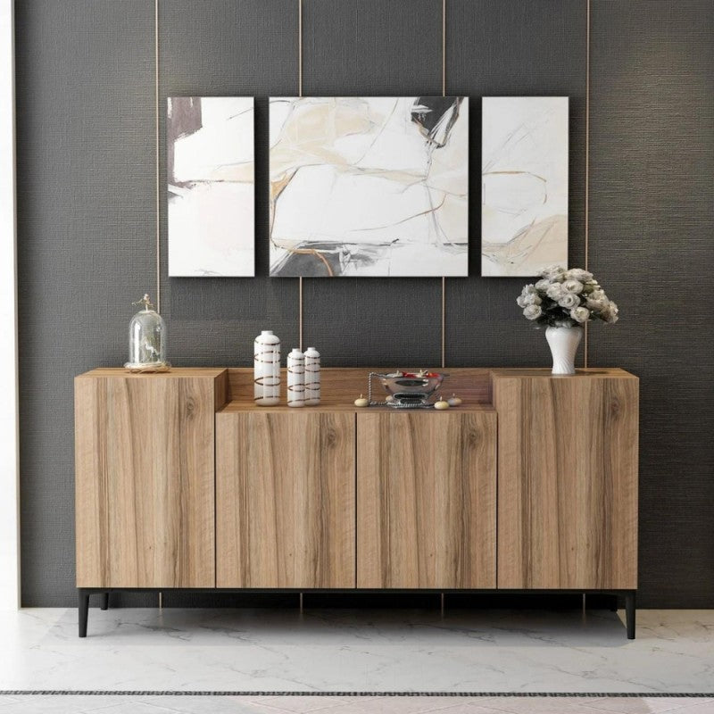 Madia composta da 4 ante noce 160x42x75h