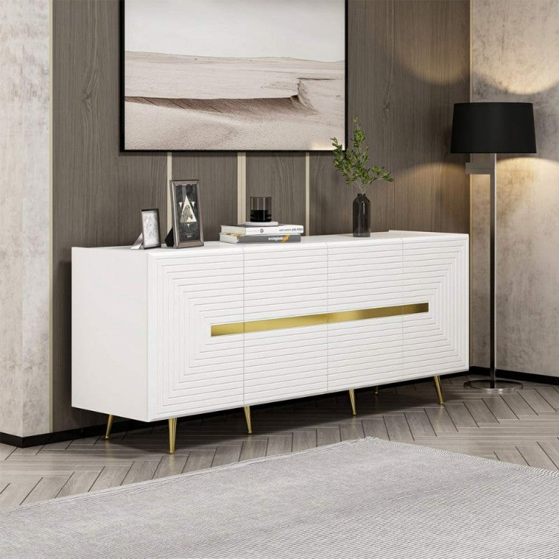 MADIA BIANCA 4 ANTE PARTICOLARI ORO 180X47X75H