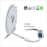 Fari Slim a Led da incasso per cartongesso Led da 24/18/12/6W