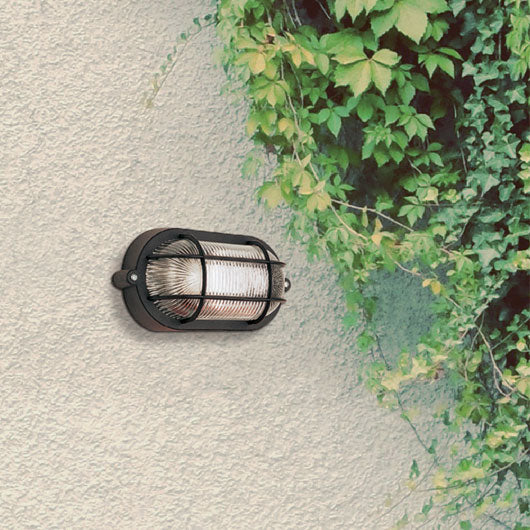 Plafoniera Taratruga Ovale con Griglia - Attacco lampadina E27 – 60W Max -Impermeabile IP44 - Ideale per montaggio all’esterno Serie Turtle