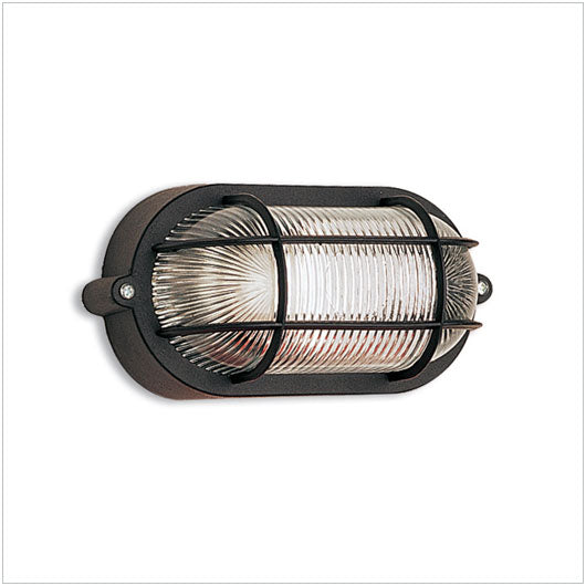 Plafoniera Taratruga Ovale con Griglia - Attacco lampadina E27 – 60W Max -Impermeabile IP44 - Ideale per montaggio all’esterno Serie Turtle