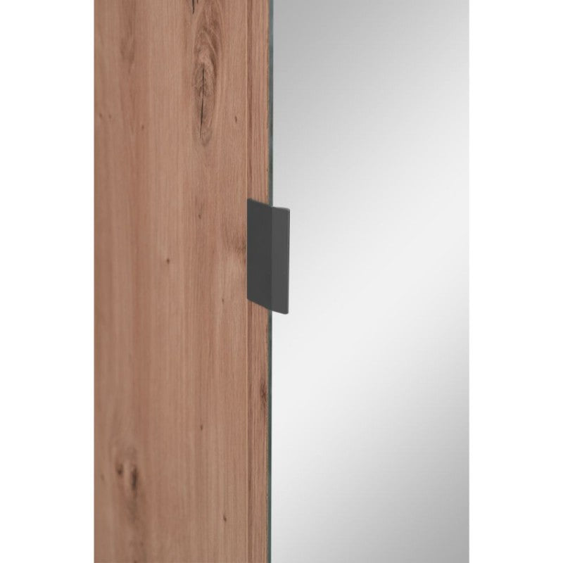 Mobile ingresso Medan cannettato con specchio e 4 ripiani interni