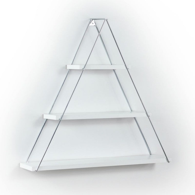 Mensola triangolare 3 ripiani bianco