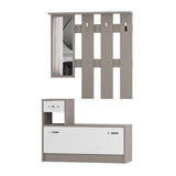 Mobile ingresso con specchio bianco light mocha
