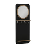 Mobile ingresso nero con specchio e appendiabiti Slimingresso