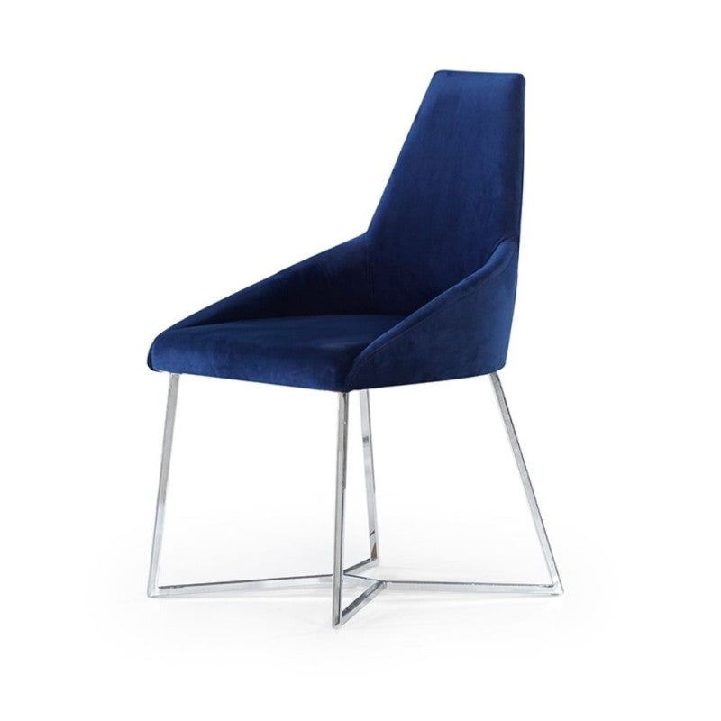 Sedia tessuto blu parliament Set 2 pezzi .