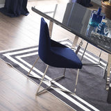 Sedia tessuto blu parliament Set 2 pezzi .