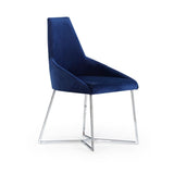 Sedia tessuto blu parliament Set 2 pezzi .