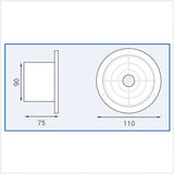 LUX257 Aspiratore assiale con faretto led incorporato