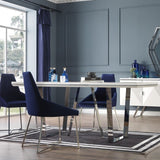 Tavolo bianco laccato lucido  185x95x78h